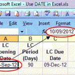 Enter the Date in DATE format in Excel