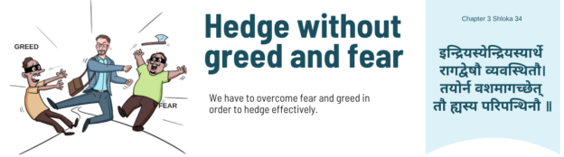 We have to overcome fear and greed in order to hedge effectively.