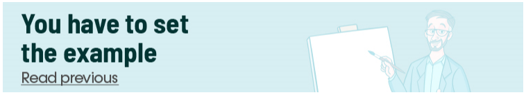 You have to set the example